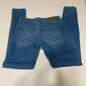 Fleece denim skinny jeans